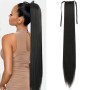 Extensie de par coada dreapta cu snur si pini 70 cm Cod 137D-2 Brunet Natural